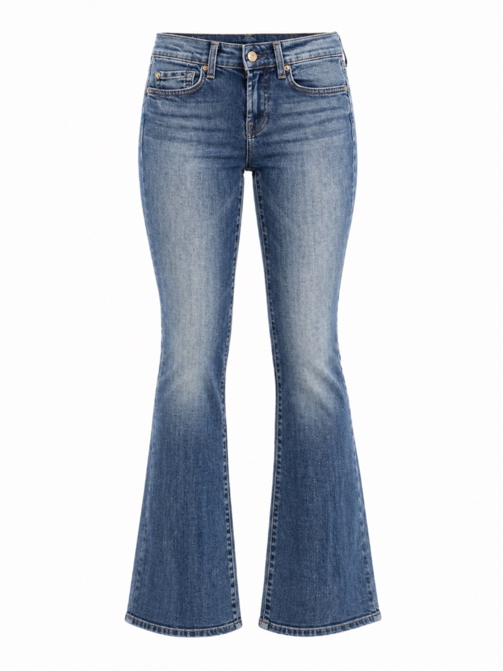 7 for All Mankind Classic Bootcut Distressed Wash Denim Jeans Sz 25